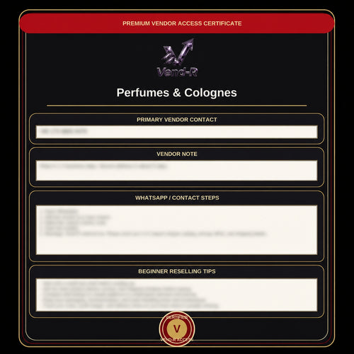 Parfum Supplier Contact Certificate